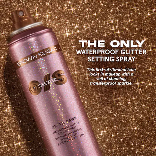 On 'Til Dawn Waterproof Glitter Setting Spray - Brown Sugar - GLAM MODA