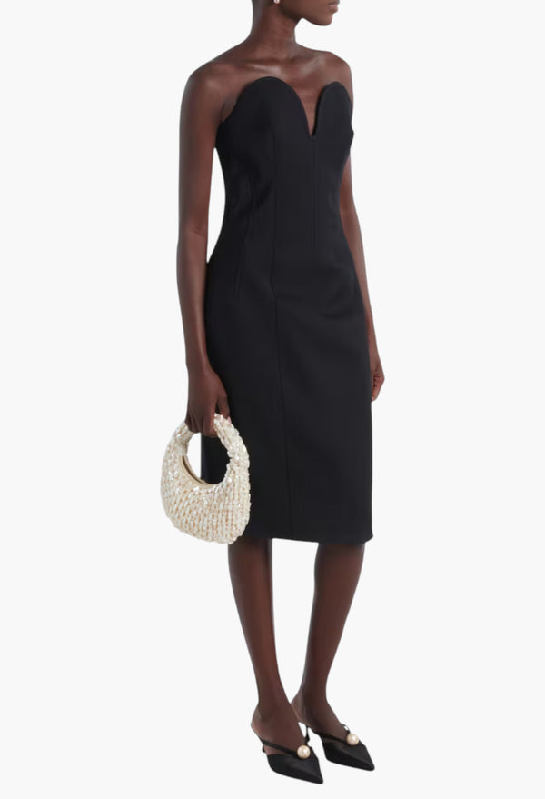 Black - Sana 50 Embellished Satin Mules
