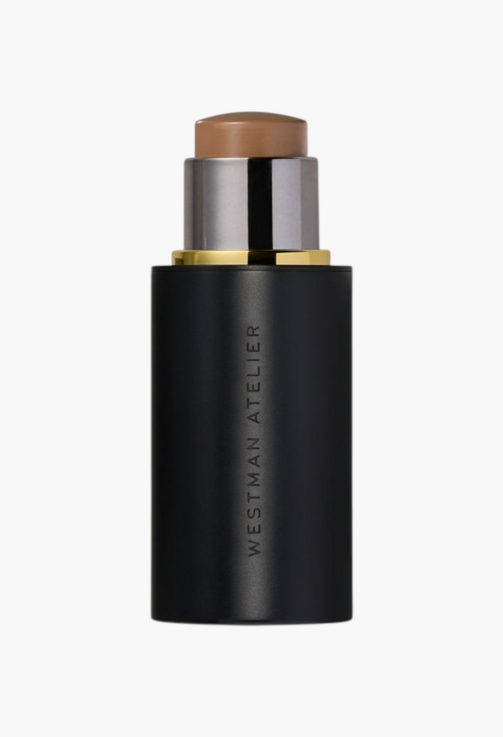 GLAM MODA Face Trace Contour Stick in a creamy, shadow-mimicking brown tone with a sleek black twist-up applicator.