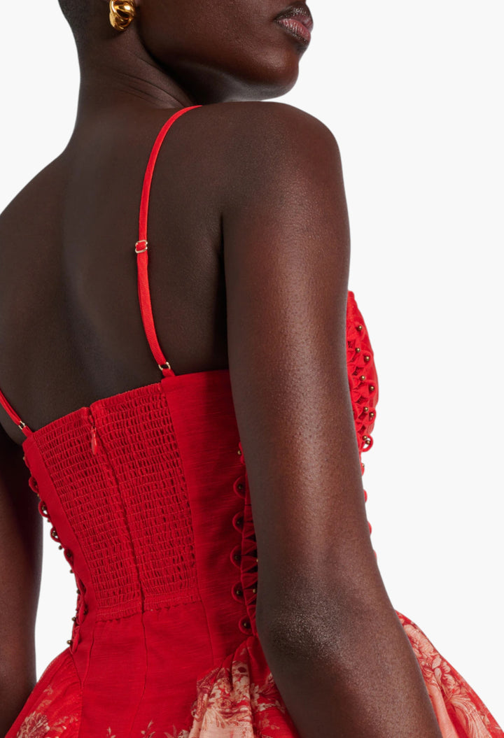 Rebellion Linen And Silk Minidress - GLAM MODA