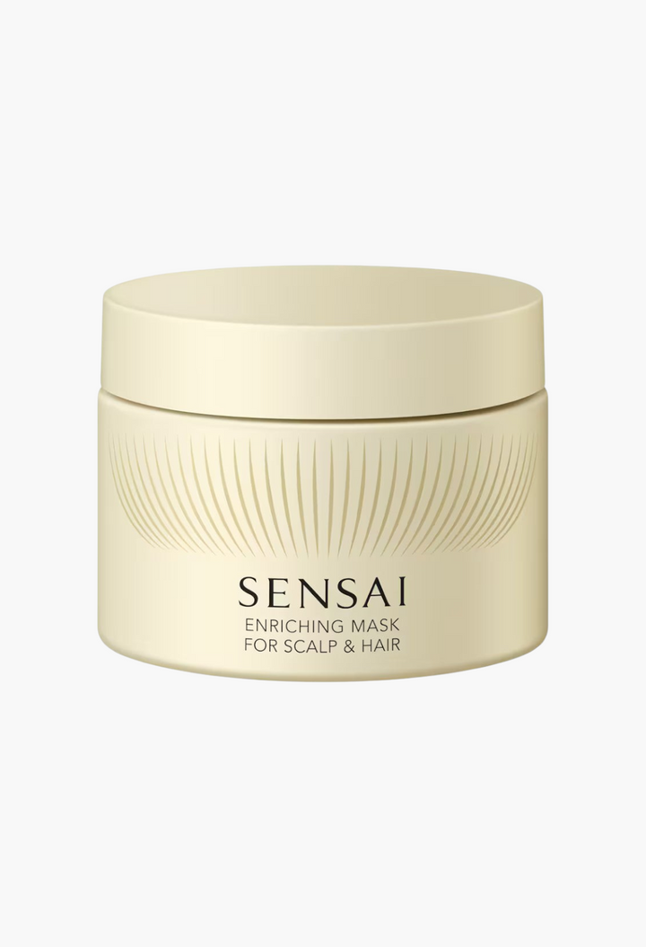 GLAM MODA SENSAI Enriching Mask for scalp and hair in a beige 200ml jar for deep nourishment and shine.