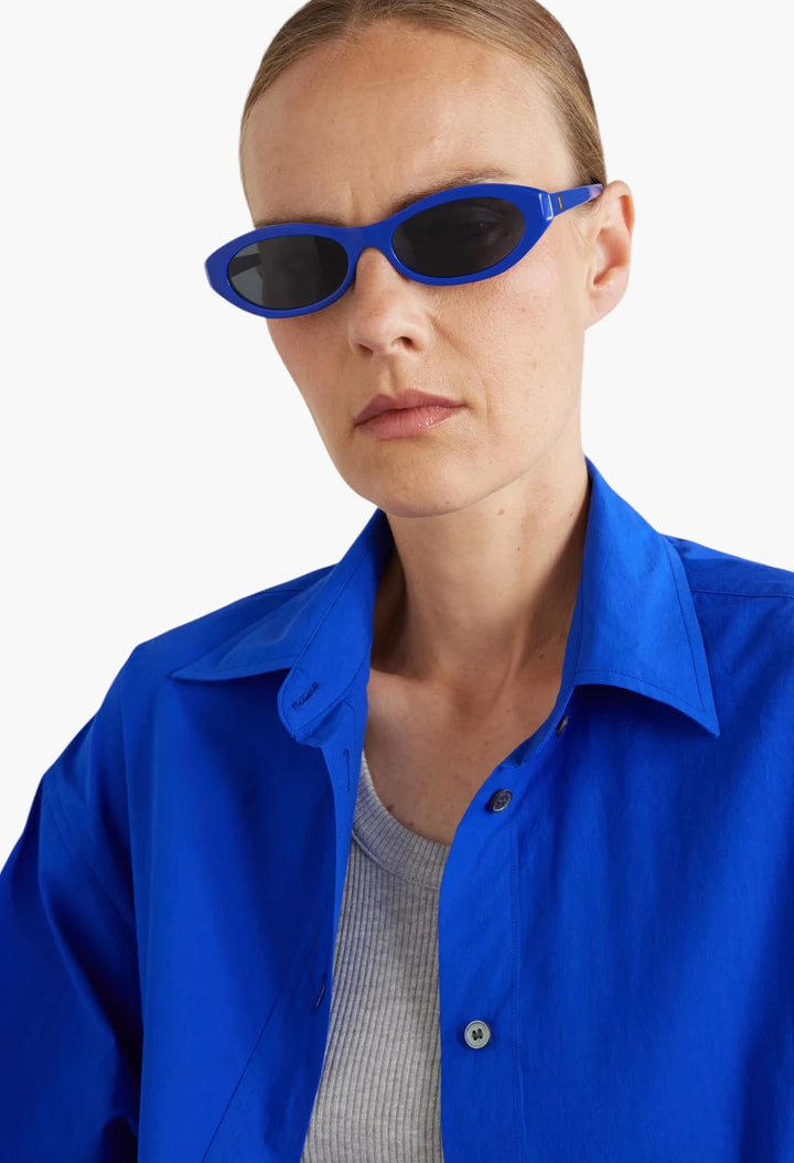 Triomphe mini oval-frame acetate sunglasses
