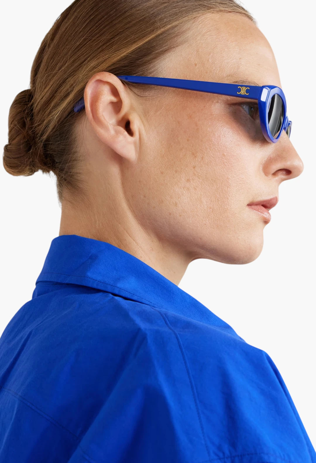 Triomphe mini oval-frame acetate sunglasses