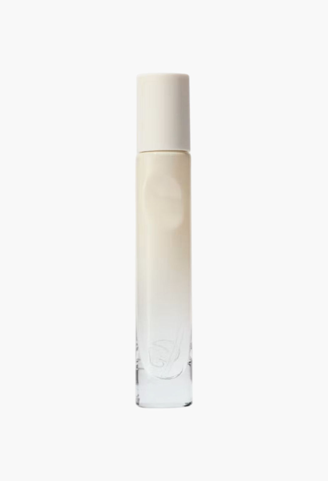 GLAM MODA Glossier You Doux eau de parfum in a sleek, minimalist glass bottle with a soft white cap.