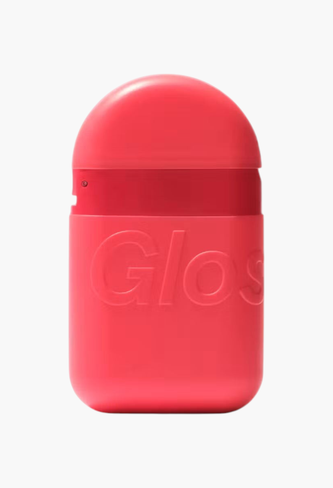 GLAM MODA moisturizing hand cream in a compact, coral-pink, palm-sized squeeze pod with a click-to-close cap.