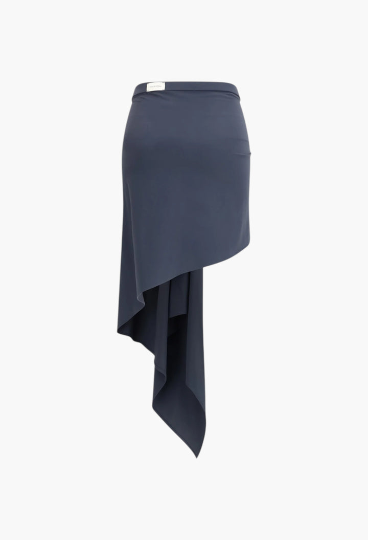 Asymmetrical Draped Swim Skirt - GLAM MODA