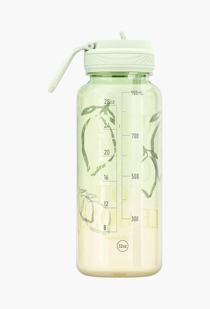 Back to Life Sport Bottle 32oz Straw Lid Lemons Quote - GLAM MODA