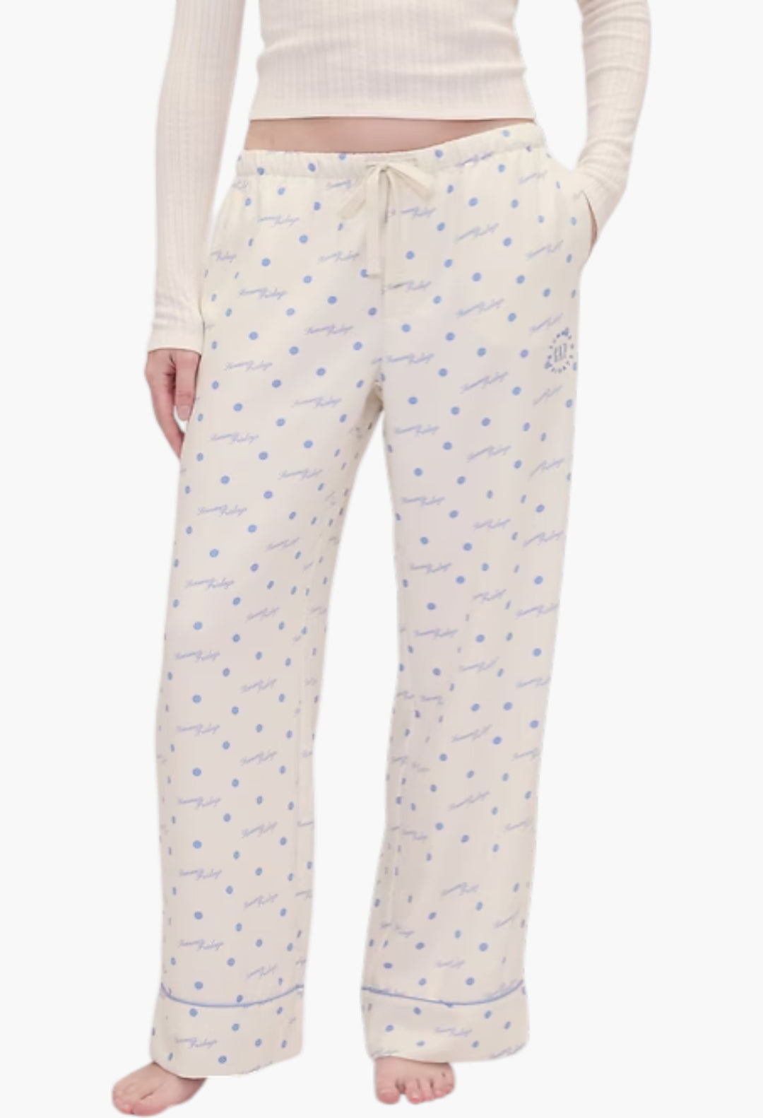 Relaxed Flannel Dotted PJ Pants - GLAM MODA