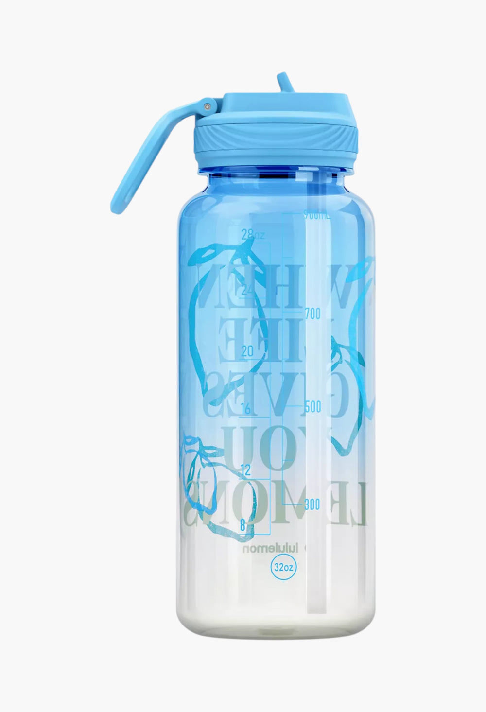 Back to Life Sport Bottle 32oz Straw Lid Lemons Quote - GLAM MODA