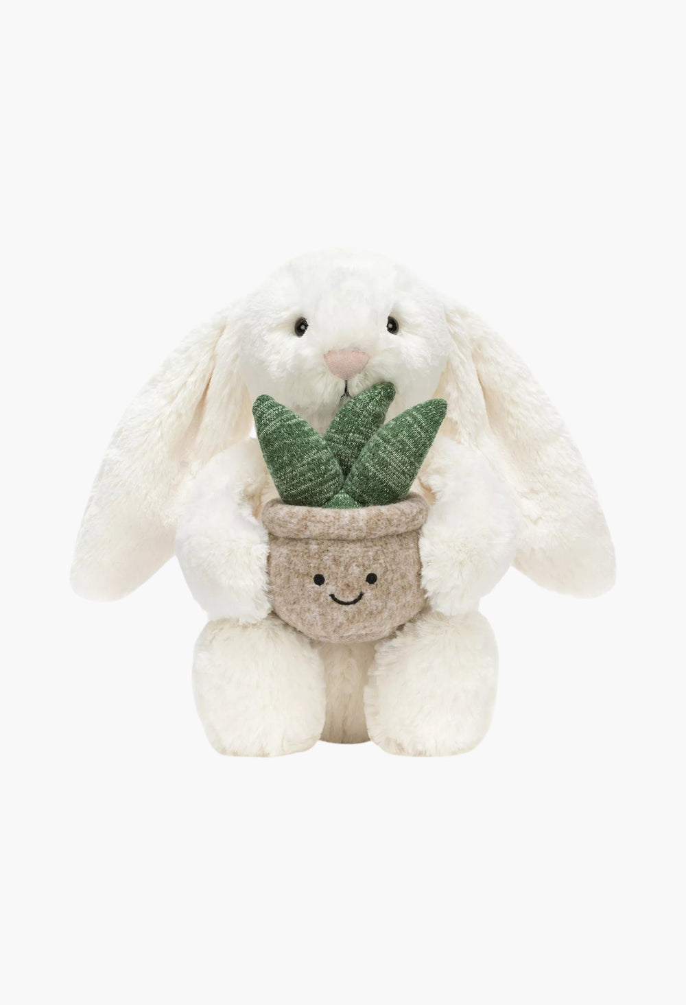 Cream Bunny With Plant Soft Toy 31cm - GLAM MODA
