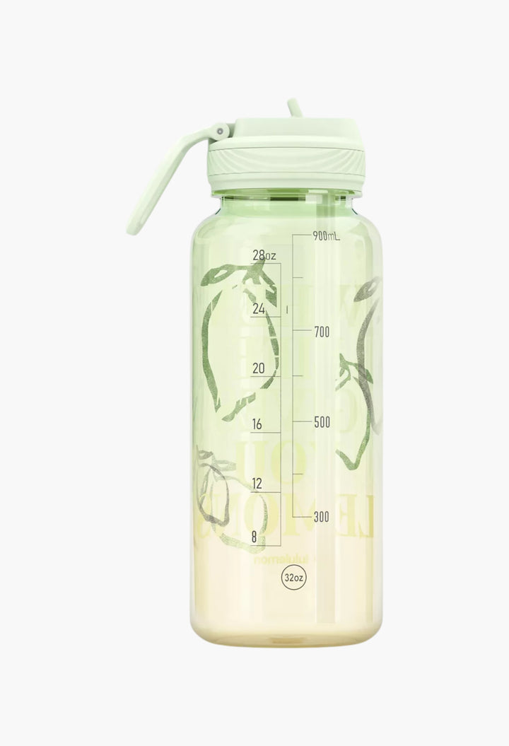 Back to Life Sport Bottle 32oz Straw Lid Lemons Quote - GLAM MODA