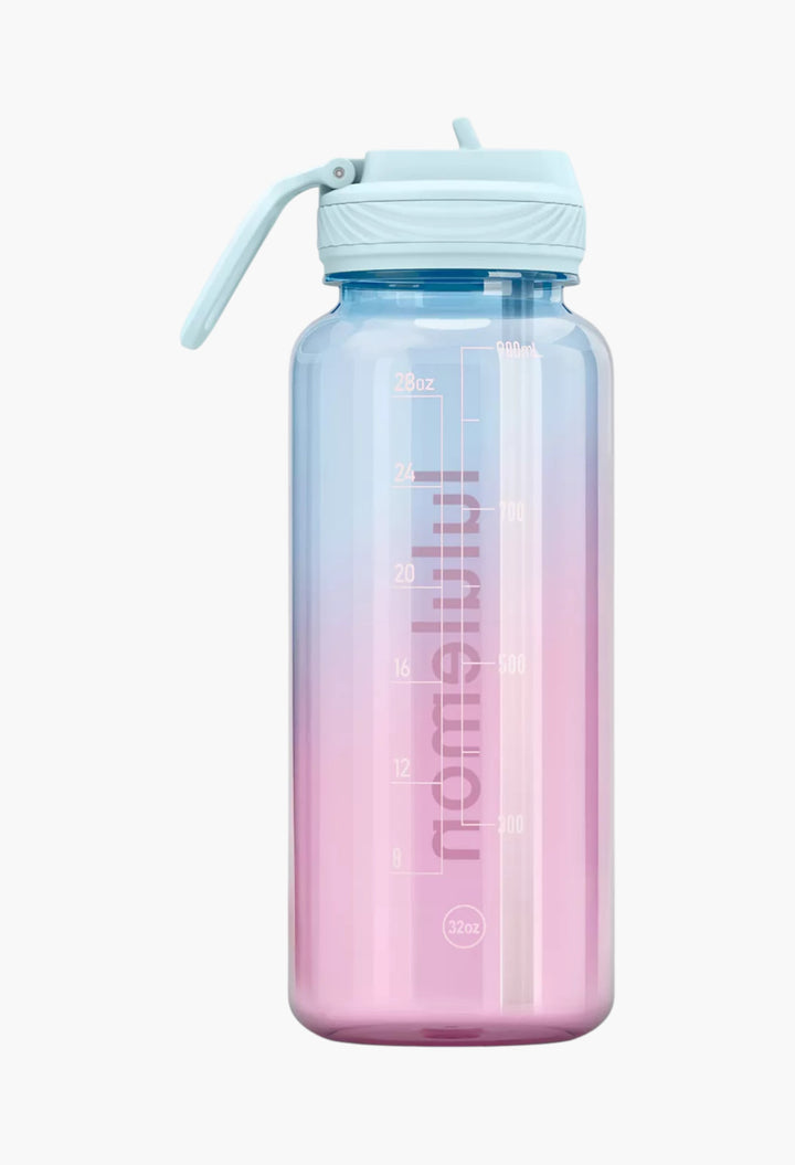 Back to Life Clear Bottle 32oz Straw Lid - GLAM MODA