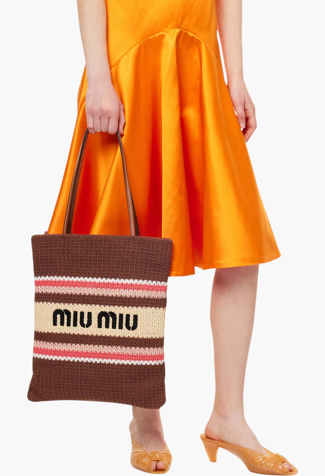 Embroidered-Logo Crochet Tote Bag - GLAM MODA