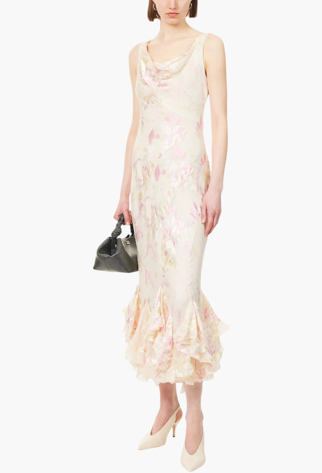 Evanthe Floral-Jacquard Woven Midi Dress - GLAM MODA