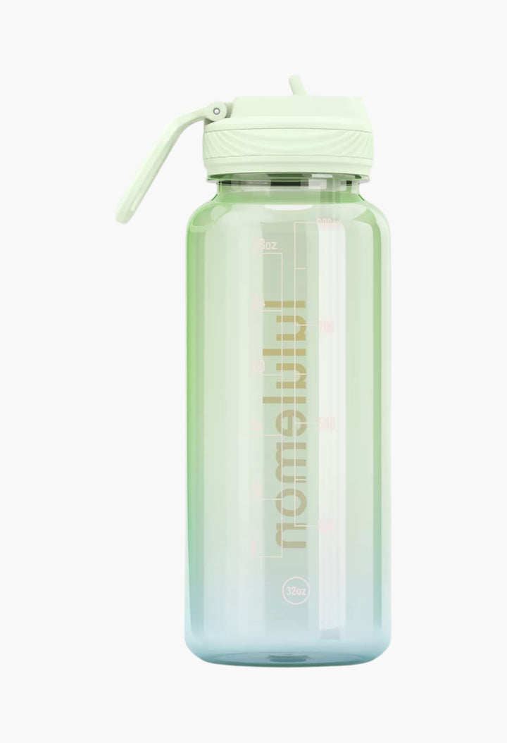 Back to Life Clear Bottle 32oz Straw Lid - GLAM MODA