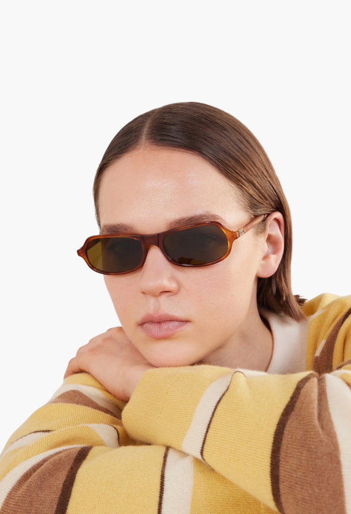Round-Frame Acetate Sunglasses - GLAM MODA