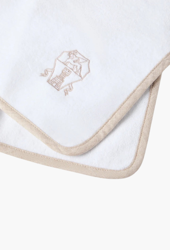 2-Piece Cotton Terrycloth Hand Towel Set With Embroidery - GLAM MODA