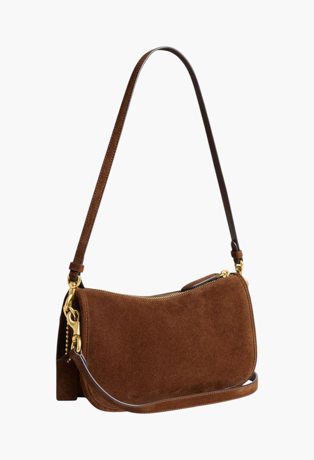 Twin Turnlock Waverly Suede Shoulder Bag - GLAM MODA