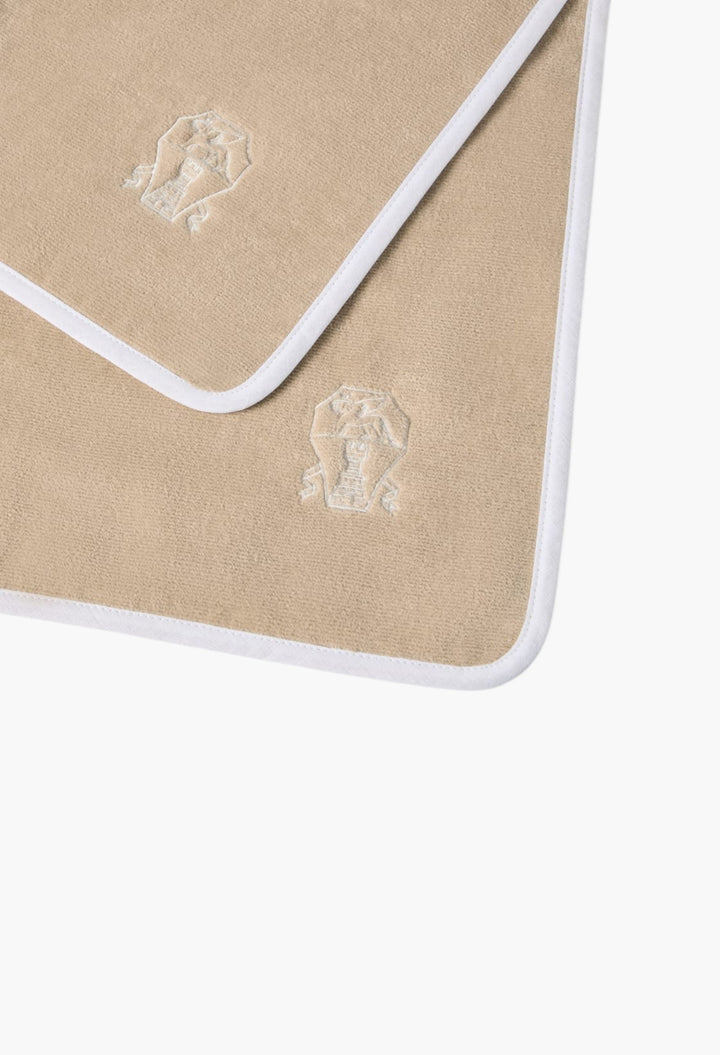 2-Piece Cotton Terrycloth Towel Set With Embroidery - GLAM MODA