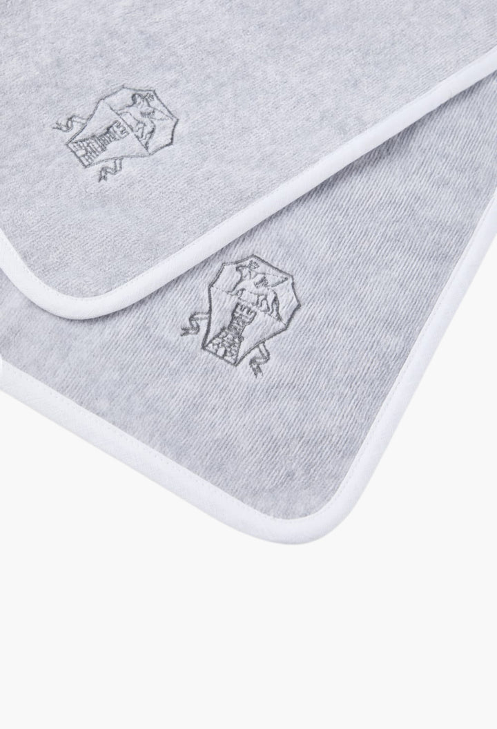 2-Piece Cotton Terrycloth Hand Towel Set With Embroidery - GLAM MODA