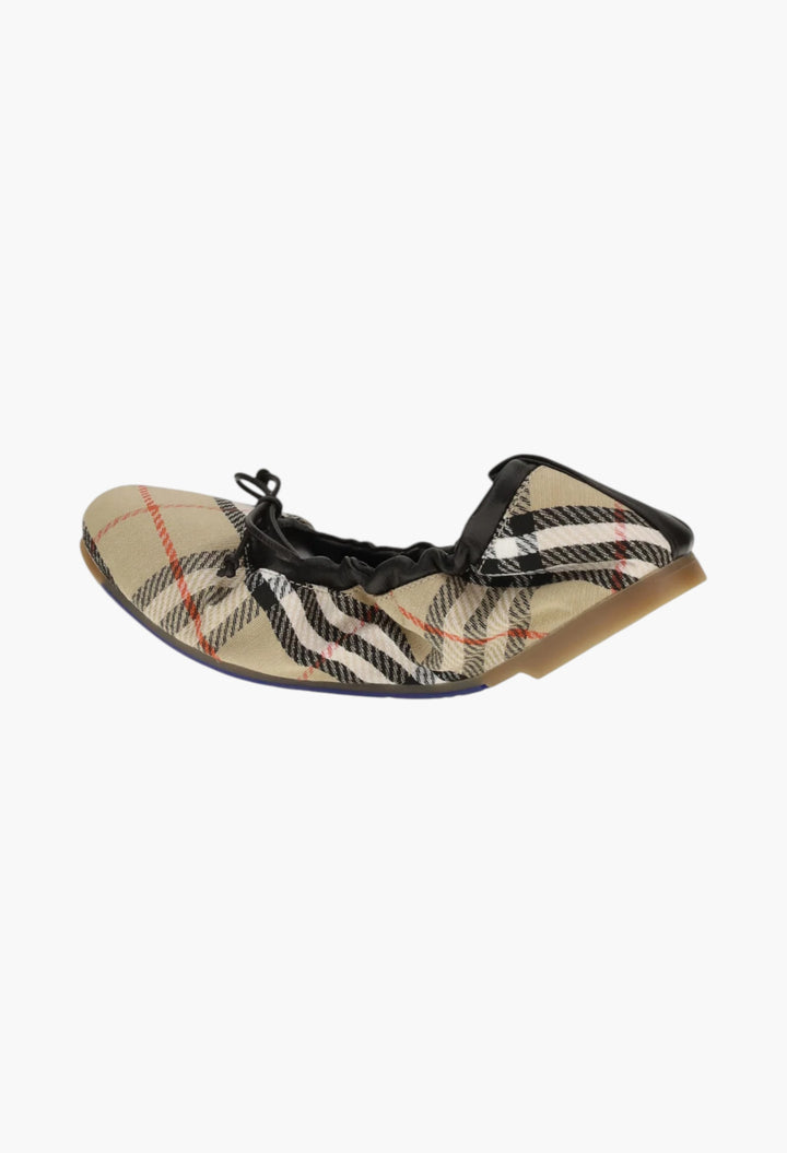 Fawn Check Ballerinas - GLAM MODA