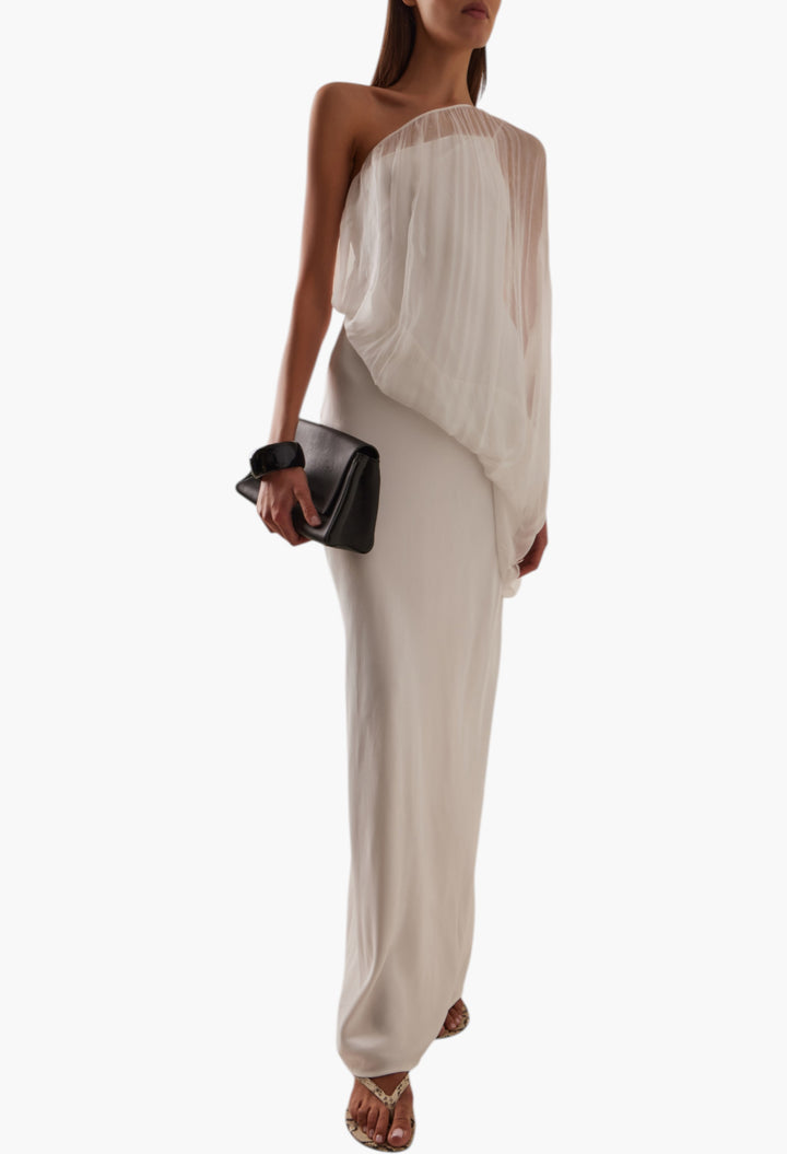 Solstice One-Shoulder Chiffon Maxi Dress - GLAM MODA