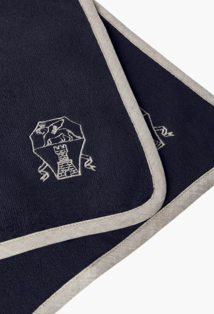 2-Piece Cotton Terrycloth Hand Towel Set With Embroidery - GLAM MODA