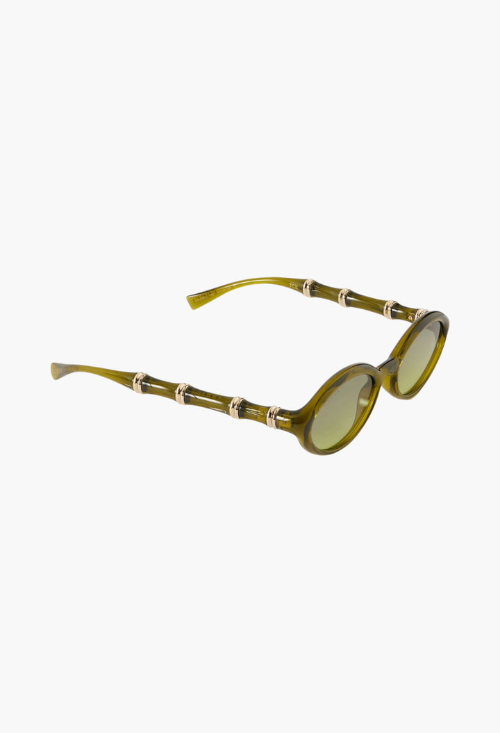 Bamboo Round-Frame Acetate Sunglasses - GLAM MODA