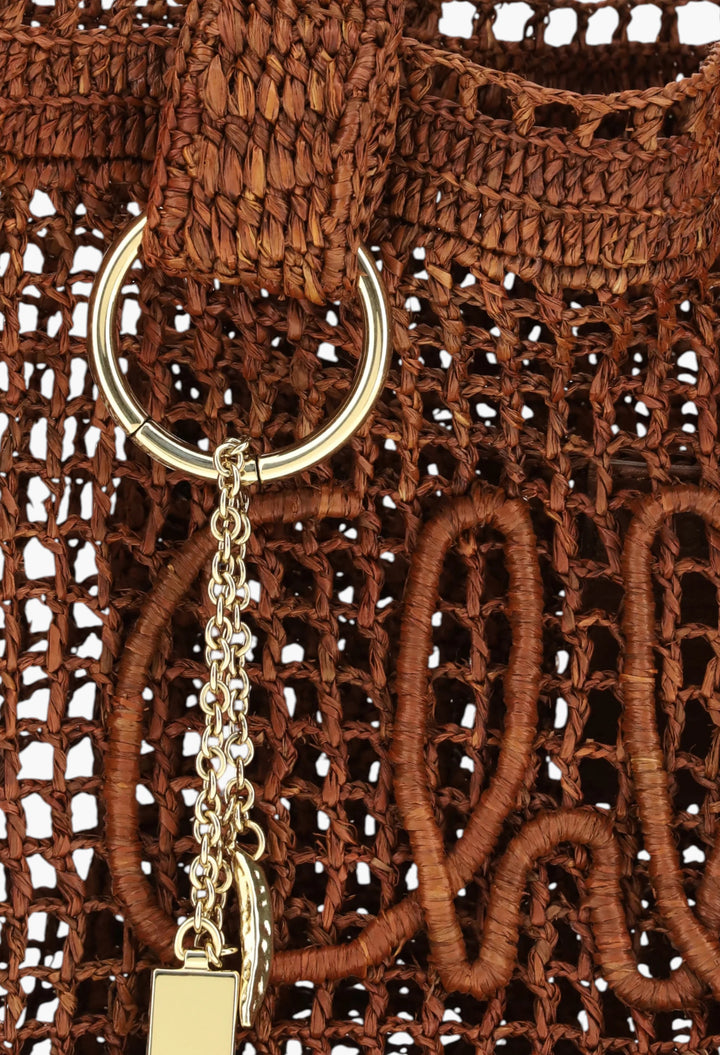 East-West Summer Banana Raffia Tote Bag - GLAM MODA