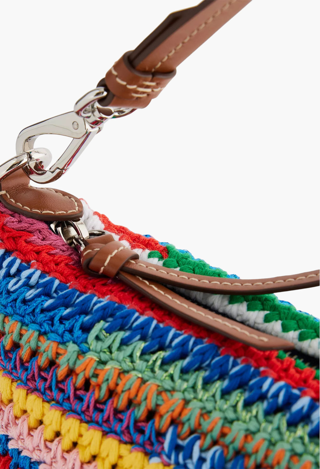 Logo-Embroidered Crochet Tote Bag - GLAM MODA