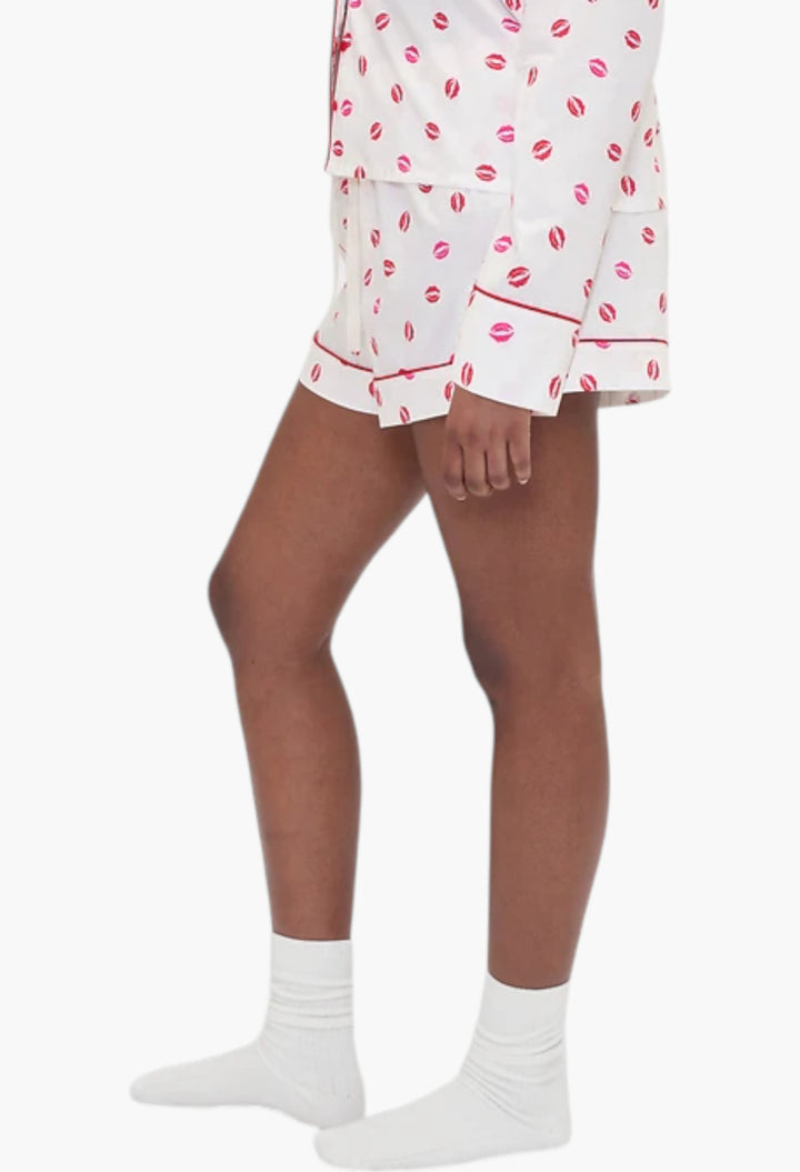 Poplin Kiss PJ Boxer Shorts - GLAM MODA
