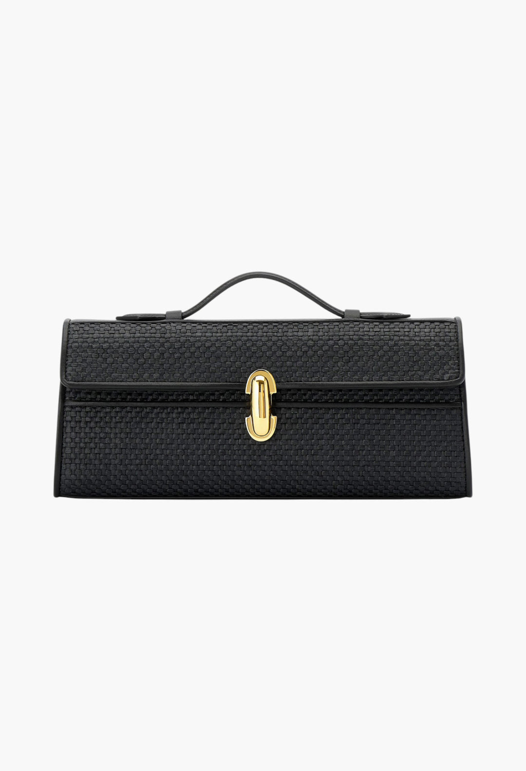 Slim Symmetry Pochette in Woven Raffia - GLAM MODA