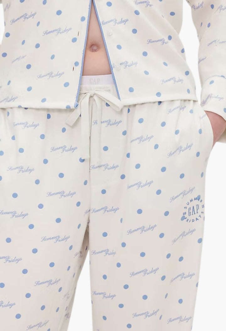 Relaxed Flannel Dotted PJ Pants - GLAM MODA