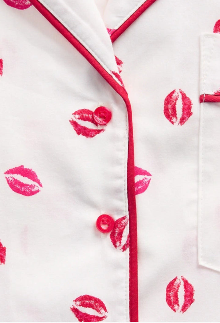 Relaxed Poplin Kiss PJ Shirt - GLAM MODA