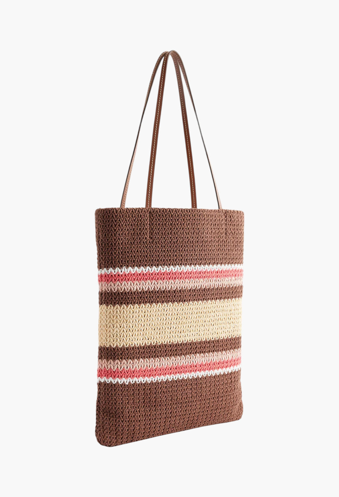 Embroidered-Logo Crochet Tote Bag - GLAM MODA
