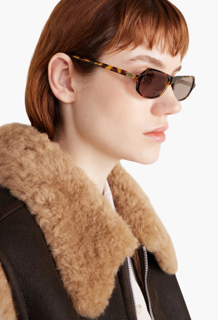 Round-Frame Acetate Sunglasses - GLAM MODA