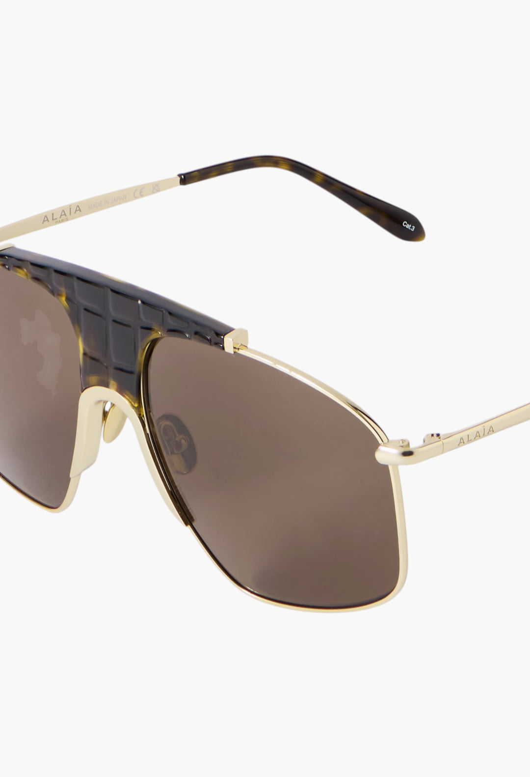 Aviator-Style Gold-Tone And Tortoiseshell Acetate Sunglasses - GLAM MODA