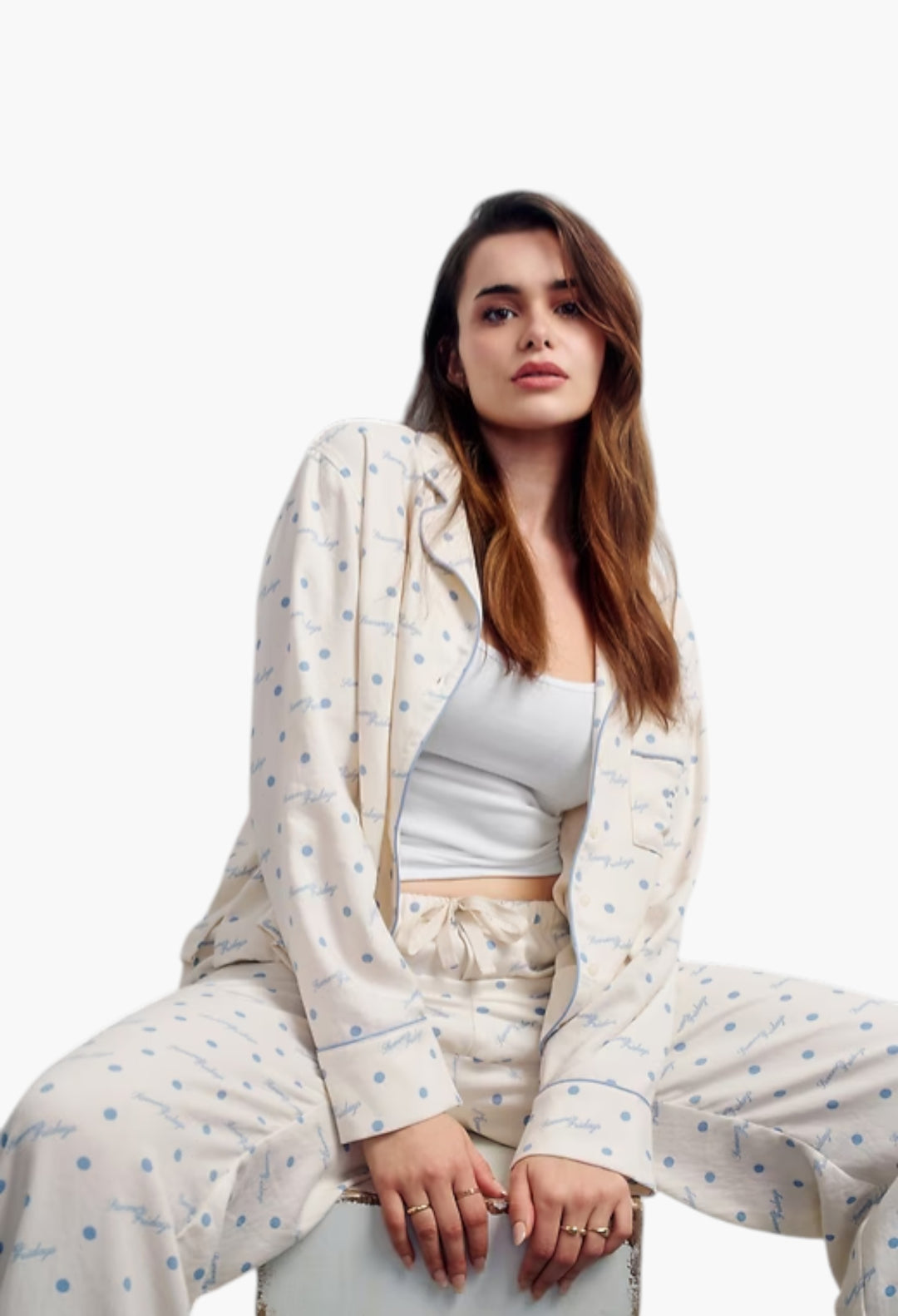Relaxed Flannel Dotted PJ Pants - GLAM MODA