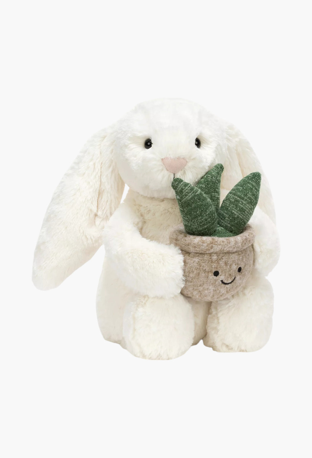 Cream Bunny With Plant Soft Toy 31cm - GLAM MODA