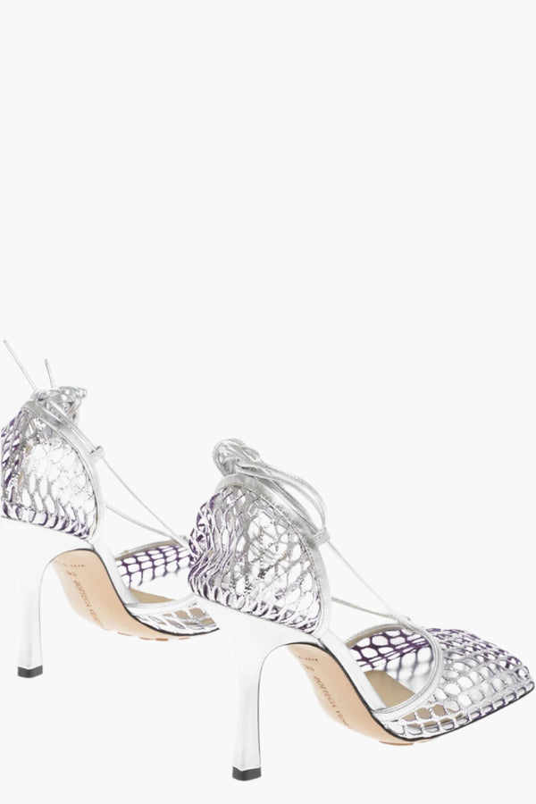 Fishnet Leather Sandals