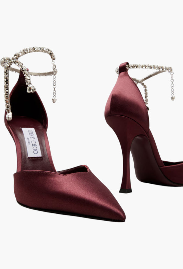 Stevie 100 embellished satin pumps
