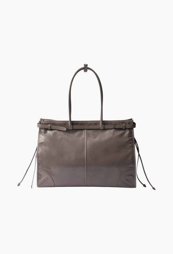Pewter - Prada Bonnie Extra Large Leather Handbag