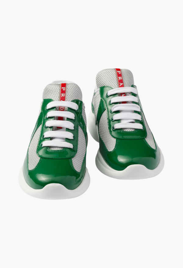 Green - Prada America's Cup Biker Fabric Sneakers