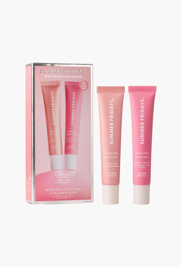 Sweet Pink Duo with Birthday Cake + Strawberry Soft Serve Lip Butter Balm - GLAM MODA