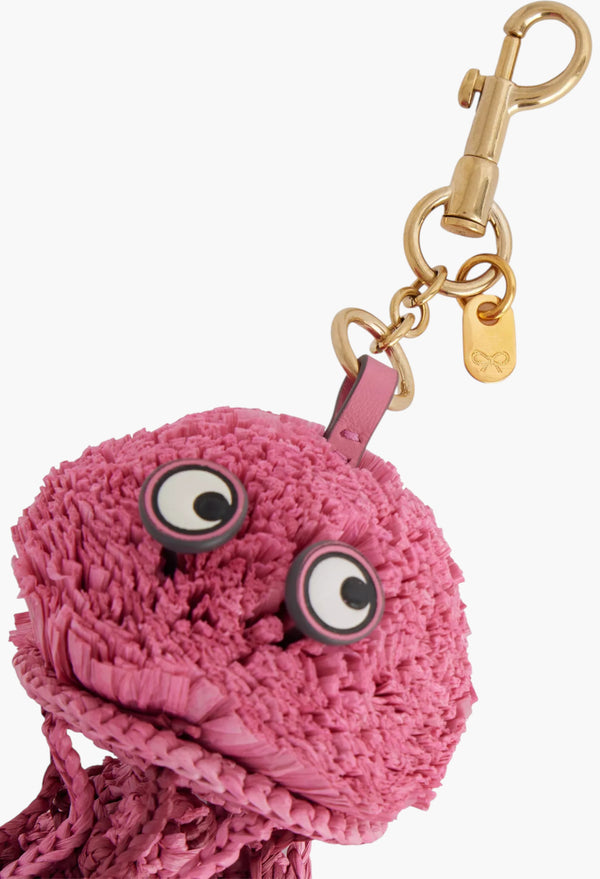 Jellyfish Raffia Bag Charm