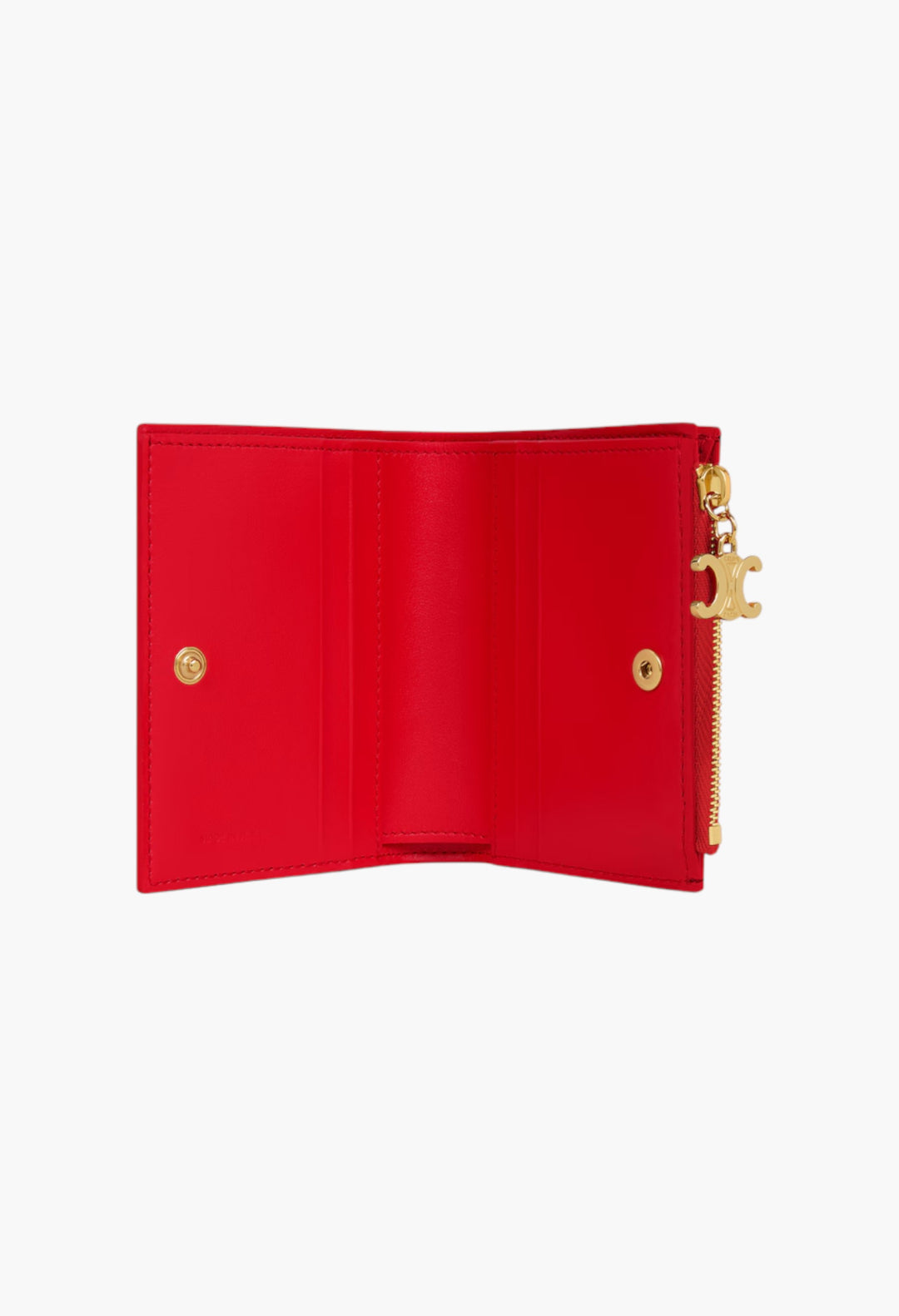 Compact Wallet Triomphe Charms In Grained Calfskin - GLAM MODA