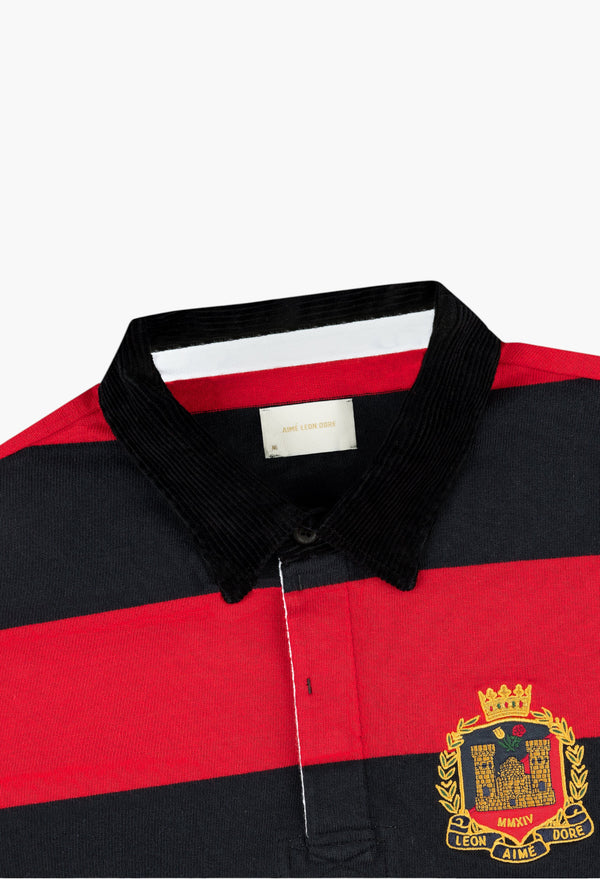 Equestrian Red - Striped Heritage Rugby