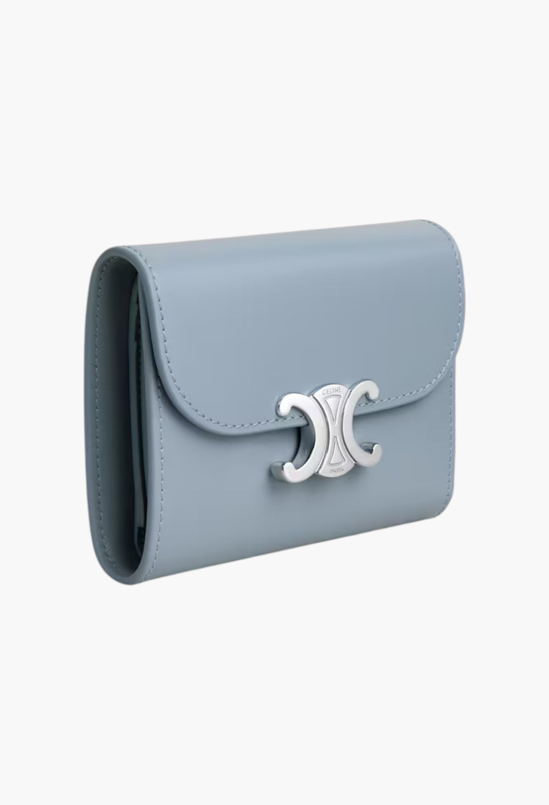 Small Flap Wallet Triomphe In Shiny Calfskin - GLAM MODA
