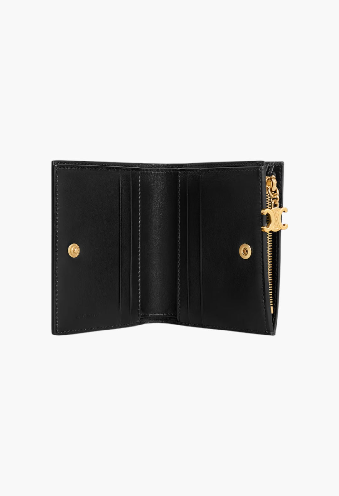 Compact Wallet Triomphe Charms In Grained Calfskin - GLAM MODA