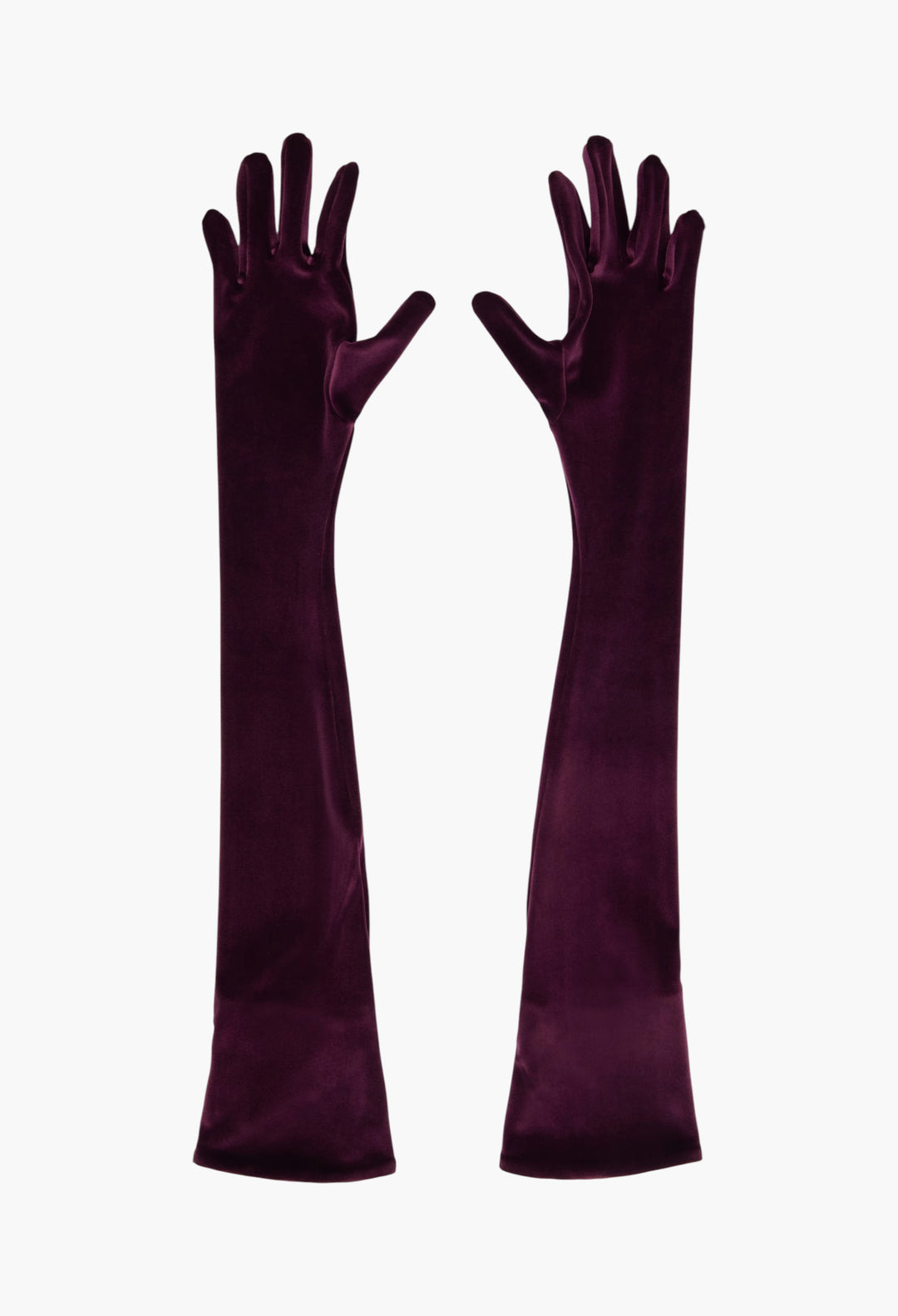 Burgundy Velour Gloves - GLAM MODA